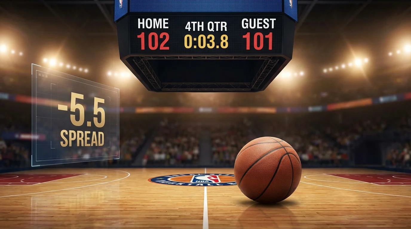 Explicação do handicap -5.5 no basquetebol com exemplos visuais